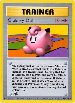 Clefairy Doll (70/102) [Base Set Shadowless] 1st Edition - Rare