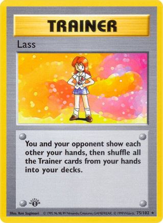 Lass (075/102) [Base Set Shadowless] 1st Edition - Rare