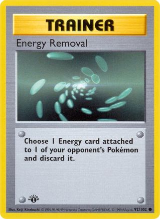 Energy Removal (092/102) [Base Set Shadowless] 1st Edition - Common