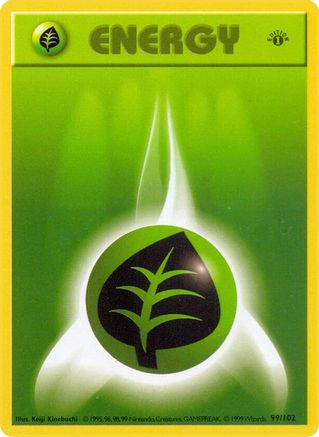 Grass Energy (099/102) [Base Set Shadowless] 1st Edition - Common