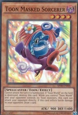 Toon Masked Sorcerer (Super Rare) (AP08-EN006) - Astral Pack 8 Unlimited