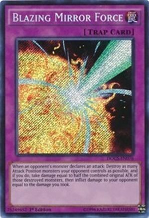 Blazing Mirror Force (Secret Rare) (DOCS-EN076) - Dimension of Chaos 1st Edition