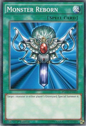 Monster Reborn (A) (Common) (YGLD-ENA23) - King of Games: Yugi's Legendary Decks 1st Edition
