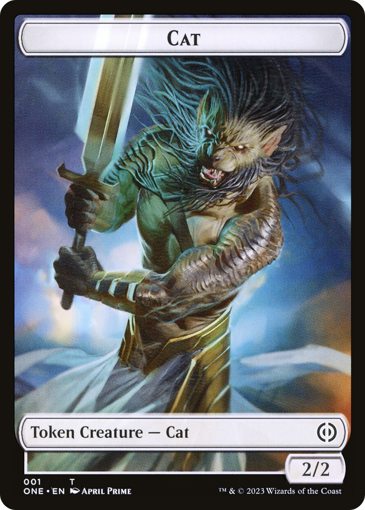 Cat (TONE-001) [Phyrexia: All Will Be One Tokens] Foil