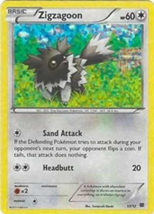 Zigzagoon (11/012) [McDonalds Promos 2015] Holofoil - Promo