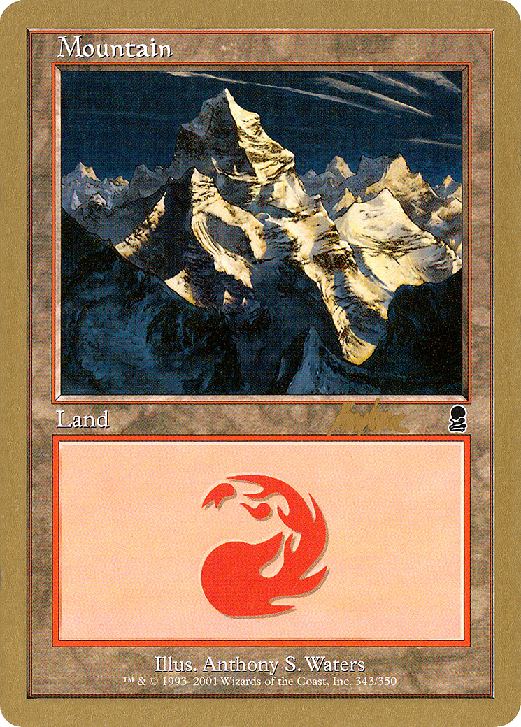 Mountain (343) - 2002 Brian Kibler (ODY) [World Championship Decks 2002]