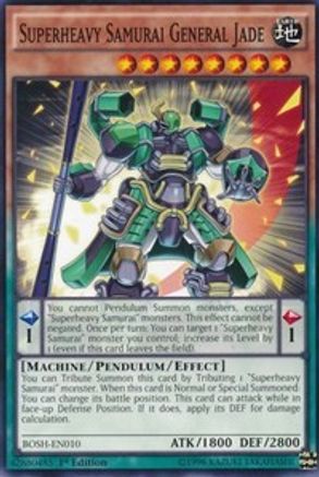 Superheavy Samurai General Jade (Common) (BOSH-EN010) - Breakers of Shadow 1st Edition