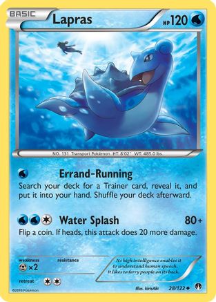 Lapras (028/122) [XY  BREAKpoint] Reverse Holofoil - Uncommon