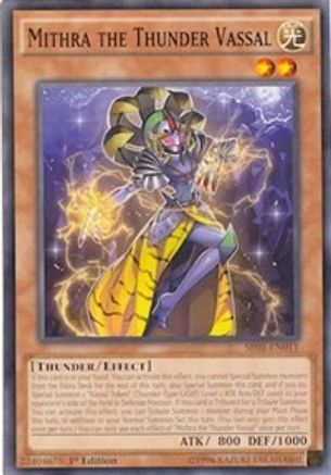 Mithra the Thunder Vassal (Common) (SR01-EN011) - Structure Deck: Emperor of Darkness 1st Edition
