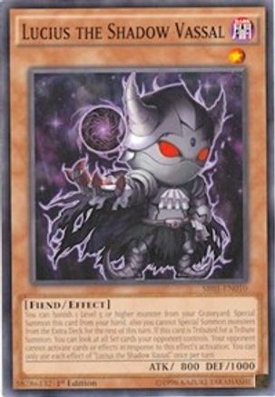 Lucius the Shadow Vassal (Common) (SR01-EN010) - Structure Deck: Emperor of Darkness 1st Edition