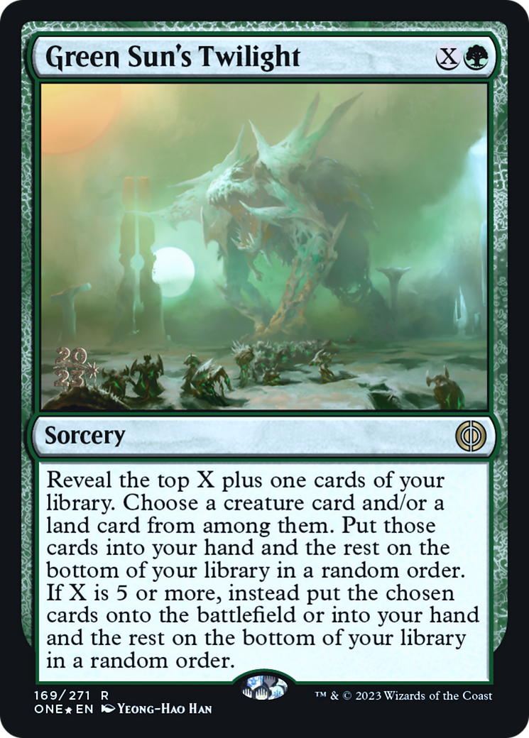Green Sun's Twilight (PRE-169) [Phyrexia: All Will Be One Promos] Foil