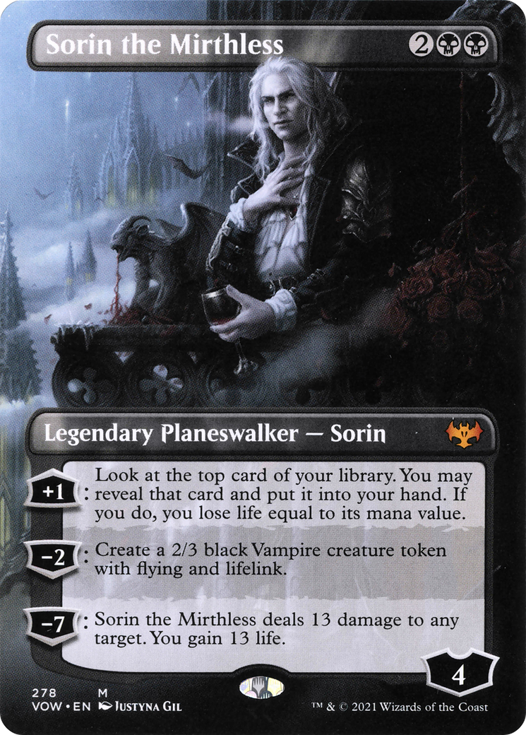 Sorin the Mirthless (Borderless) (VOW-278) [Innistrad: Crimson Vow]