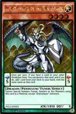 Luster Pendulum, the Dracoslayer (Gold Rare) (PGL3-EN055) - Premium Gold: Infinite Gold 1st Edition