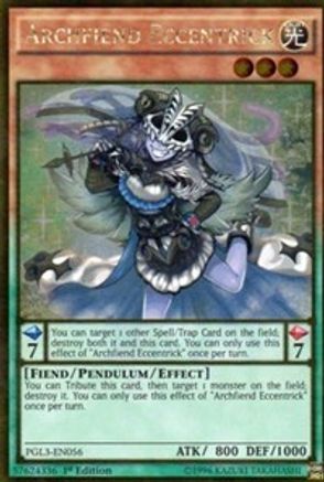 Archfiend Eccentrick (Gold Rare) (PGL3-EN056) - Premium Gold: Infinite Gold 1st Edition