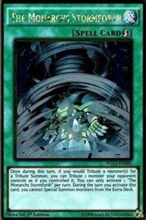 The Monarchs Stormforth (Gold Rare) (PGL3-EN085) - Premium Gold: Infinite Gold 1st Edition