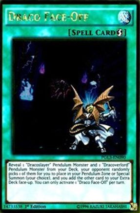 Draco Face-Off (Gold Rare) (PGL3-EN090) - Premium Gold: Infinite Gold 1st Edition