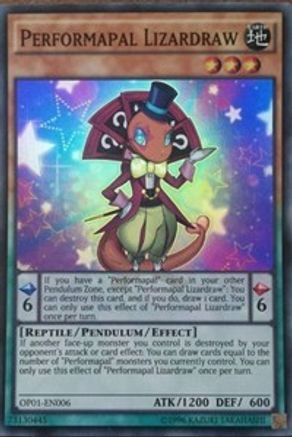 Performapal Lizardraw (Super Rare) (OP01-EN006) - OTS Tournament Pack 1 Unlimited
