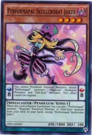 Performapal Skullcrobat Joker (Super Rare) (OP01-EN007) - OTS Tournament Pack 1 Unlimited