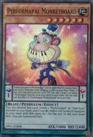 Performapal Monkeyboard (Super Rare) (OP01-EN008) - OTS Tournament Pack 1 Unlimited