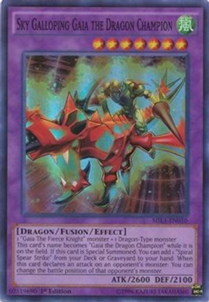 Sky Galloping Gaia the Dragon Champion (Super Rare) (MIL1-EN010) - Millennium Pack 1st Edition