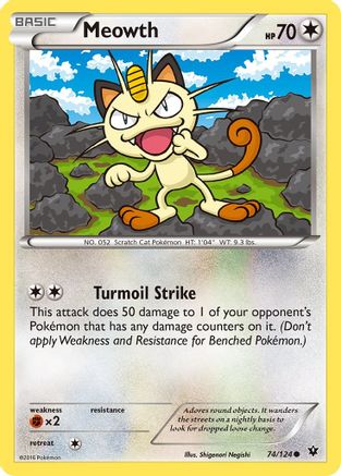 Meowth (074/124) [XY  Fates Collide] - Common