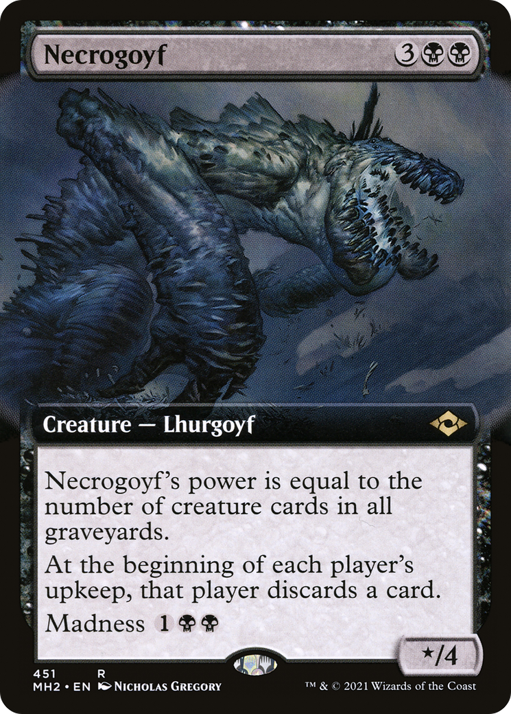 Necrogoyf (Extended Art) (MH2-451) [Modern Horizons 2] Foil