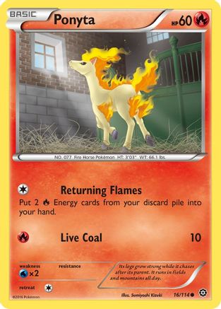 Ponyta (016/114) [XY  Steam Siege] - Common