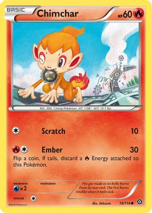 Chimchar (018/114) [XY  Steam Siege] Reverse Holofoil - Common