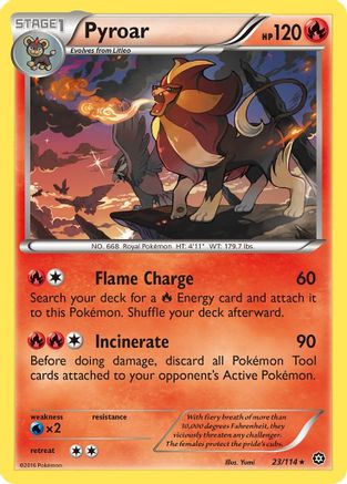Pyroar (23/114) [XY  Steam Siege] Reverse Holofoil - Rare