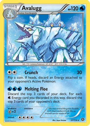 Avalugg (037/114) [XY  Steam Siege] Reverse Holofoil - Rare