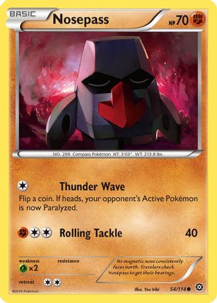 Nosepass (054/114) [XY  Steam Siege] Reverse Holofoil - Common