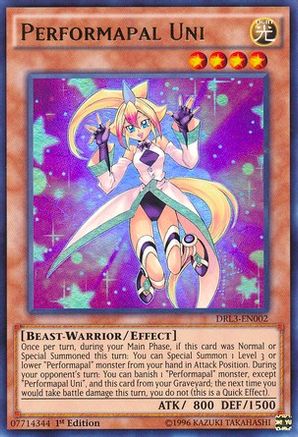Performapal Uni (Ultra Rare) (DRL3-EN002) - Dragons of Legend: Unleashed 1st Edition