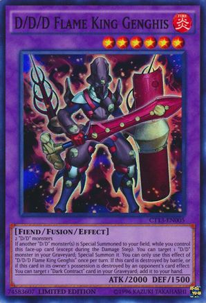 D/D/D Flame King Genghis (Super Rare) (CT13-EN005) - 2016 Mega-Tins Limited