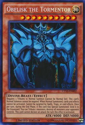 Obelisk the Tormentor (Secret Rare) (CT13-EN002) - 2016 Mega-Tins Limited
