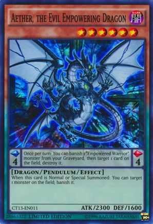 Aether, the Evil Empowering Dragon (Super Rare) (CT13-EN011) - 2016 Mega-Tins Limited