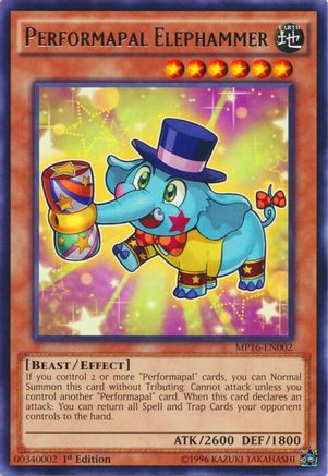 Performapal Elephammer (Rare) (MP16-EN002) - 2016 Mega-Tins Mega Pack 1st Edition