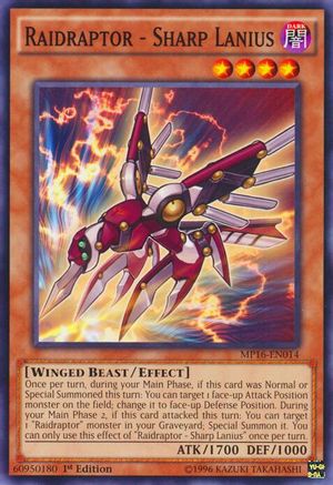 Raidraptor - Sharp Lanius (Common) (MP16-EN014) - 2016 Mega-Tins Mega Pack Unlimited