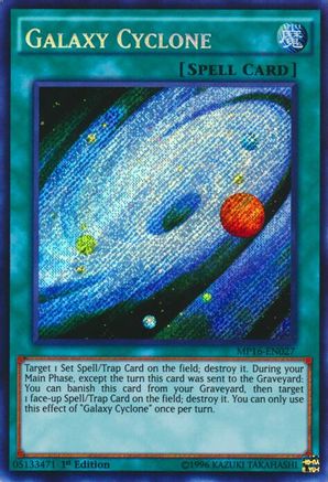 Galaxy Cyclone (Secret Rare) (MP16-EN027) - 2016 Mega-Tins Mega Pack 1st Edition