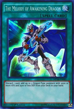 The Melody of Awakening Dragon (Super Rare) (MP16-EN041) - 2016 Mega-Tins Mega Pack Unlimited