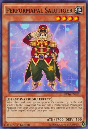 Performapal Salutiger (Common) (MP16-EN102) - 2016 Mega-Tins Mega Pack 1st Edition