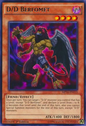 D/D Berfomet (Rare) (MP16-EN113) - 2016 Mega-Tins Mega Pack 1st Edition