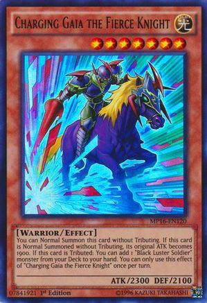 Charging Gaia the Fierce Knight (Ultra Rare) (MP16-EN120) - 2016 Mega-Tins Mega Pack Unlimited