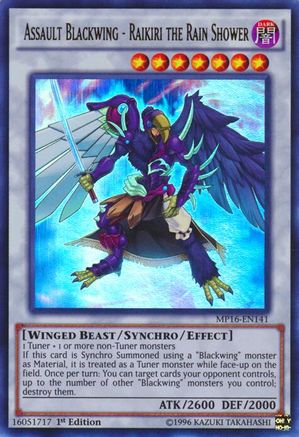Assault Blackwing - Raikiri the Rain Shower (Ultra Rare) (MP16-EN141) - 2016 Mega-Tins Mega Pack Unlimited