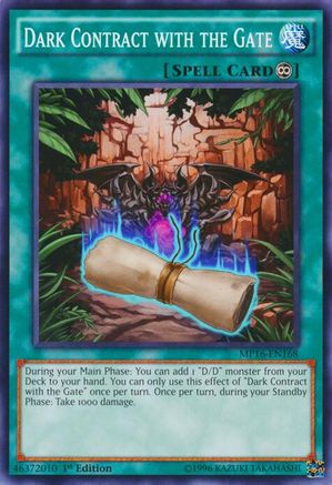 Dark Contract with the Gate (Common) (MP16-EN168) - 2016 Mega-Tins Mega Pack 1st Edition