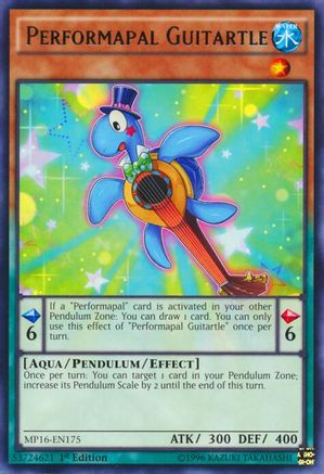 Performapal Guitartle (Rare) (MP16-EN175) - 2016 Mega-Tins Mega Pack Unlimited
