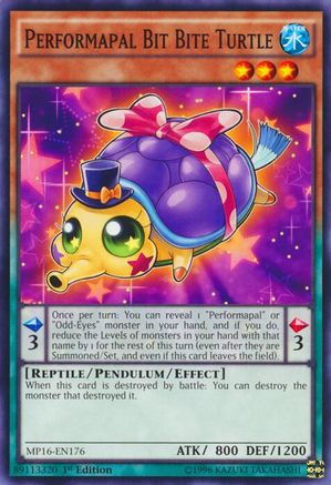 Performapal Bit Bite Turtle (Common) (MP16-EN176) - 2016 Mega-Tins Mega Pack 1st Edition
