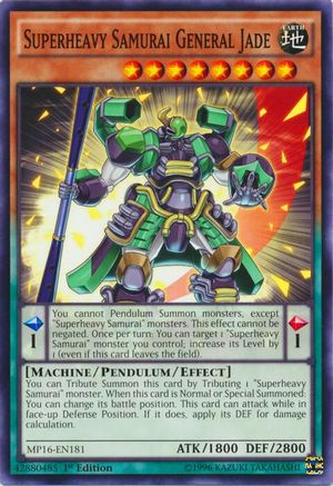 Superheavy Samurai General Jade (Common) (MP16-EN181) - 2016 Mega-Tins Mega Pack 1st Edition