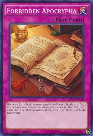 Forbidden Apocrypha (Common) (MP16-EN230) - 2016 Mega-Tins Mega Pack Unlimited