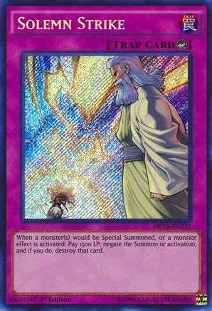 Solemn Strike (Secret Rare) (MP16-EN231) - 2016 Mega-Tins Mega Pack 1st Edition