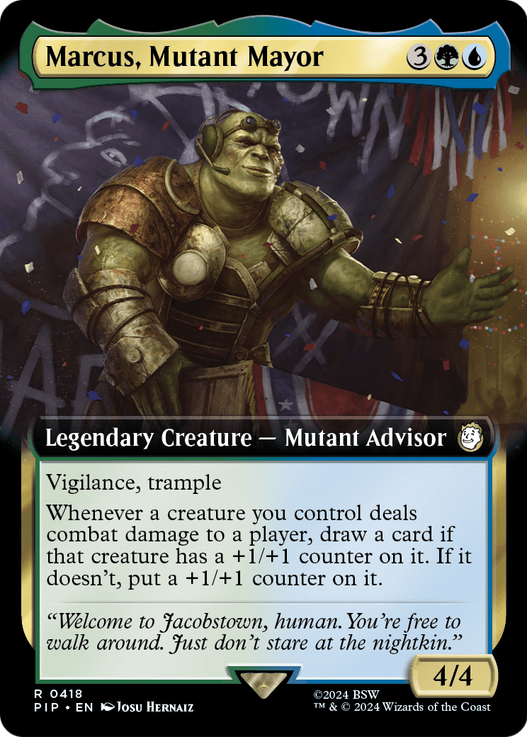 Marcus, Mutant Mayor (Extended Art) (PIP-418) [Fallout] Foil